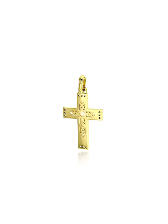 Skaras Jewels Femeiesc Aur Cruce 14K Față și spate