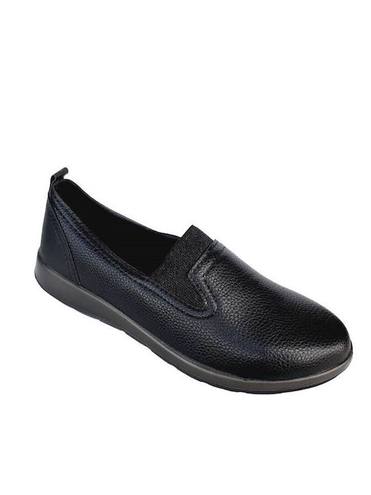 Inblu Kunstleder Anatomisch Damen Slip-Ons Schwarz