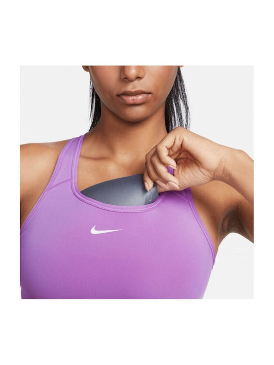 Dri-Fit Swoosh Women's Athletic Sports Bra Purple With Lining