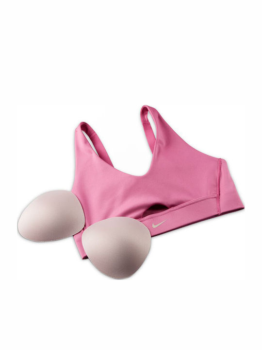 Dri-FIT Indy Women's Athletic Sports Bra Cosmic Fuchsia/Fossil Stone with Lining & Removable Padding