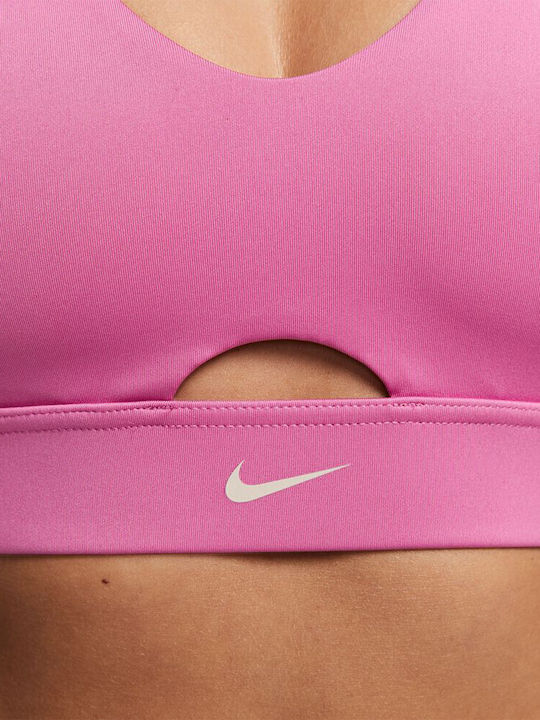 Dri-FIT Indy Women's Athletic Sports Bra Cosmic Fuchsia/Fossil Stone with Lining & Removable Padding