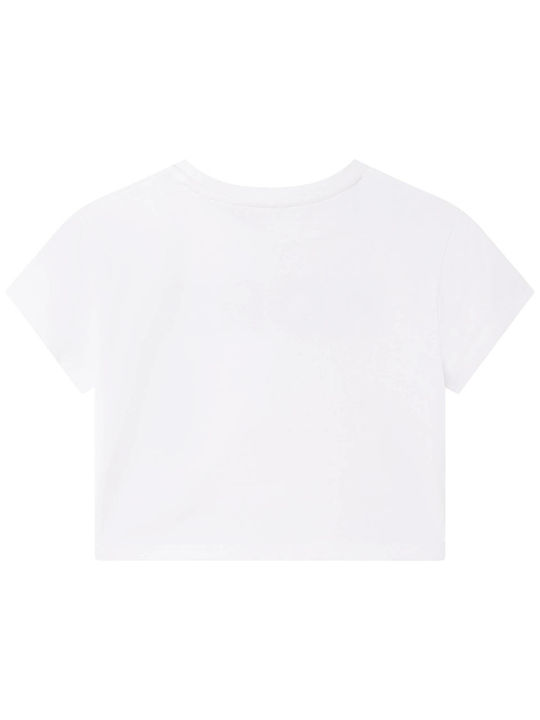 Michael Kors Kids Crop Top Short Sleeve White