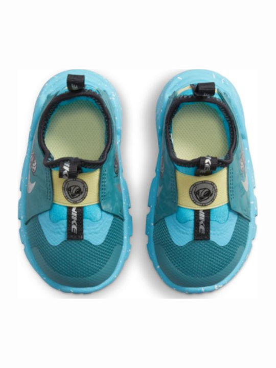 Flex Runner 2 Lil Kids Sports Shoes Running Slip-On Mineral Teal / Baltic Blue / Lemon Chiffon / Chrome