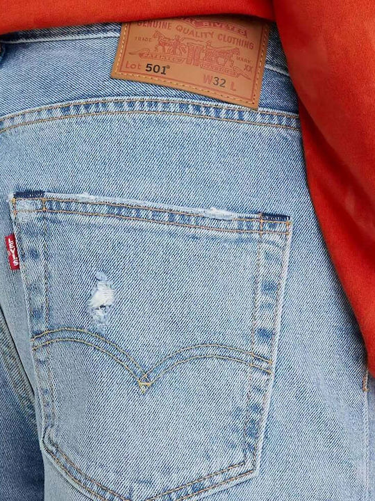 501 Men's Shorts Jeans Light Indigo Worn In / Blue