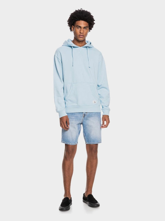 Quiksilver Men's Sweatshirt with Hood Light Blue