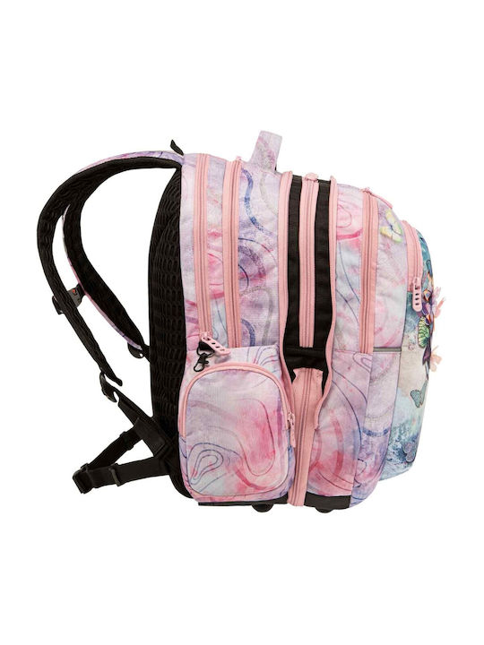 Polo Extra Butterflies Balloon School Bag Backpack Elementary, Elementary in Pink color 30lt