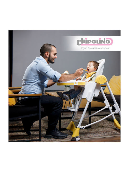 Chipolino Bambino Αναδιπλούμενο Καρεκλάκι Φαγητού με Ρυθμιζόμενο Ύψος Aloe