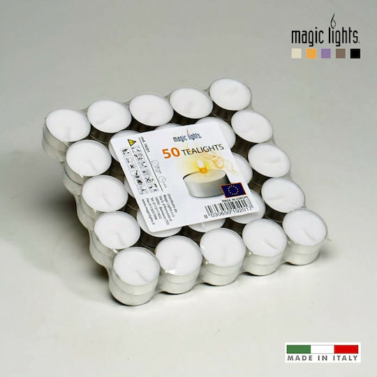 Tealights in White Color 50pcs