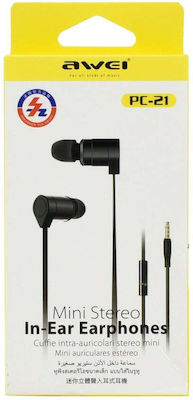 Awei PC-21 In-Ear Freihändig Kopfhörer mit Stecker 3.5mm Gray