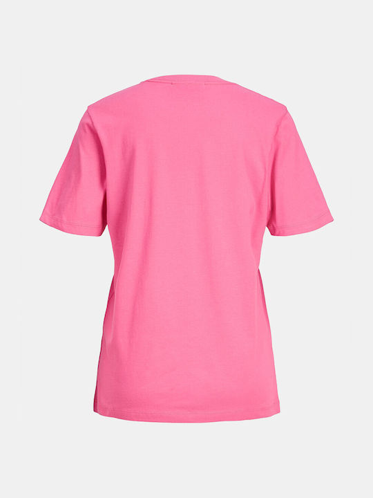 Jack & Jones Women's Athletic T-shirt Carmine Rose