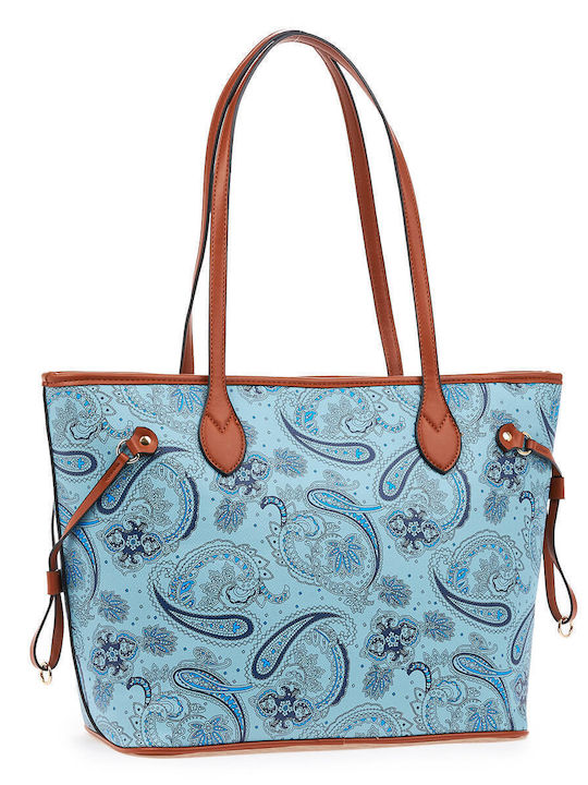 Verde Women's Bag Shopper Shoulder Light Blue