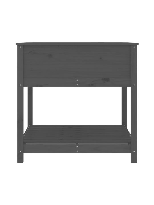vidaXL Planter Box Lemn Gri 82.5x82.5x81cm.