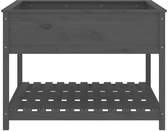 vidaXL Кутия за саксии Дърво Сив 111.5x111.5x81см.