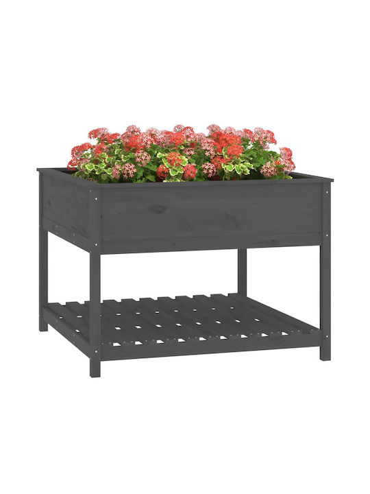 vidaXL Planter Box Wooden Gray 111.5x111.5x81cm.