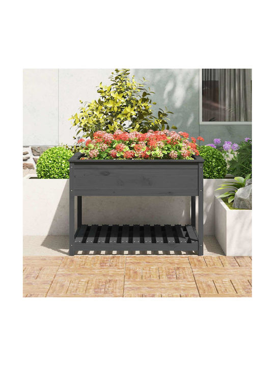 vidaXL Planter Box Wooden Gray 111.5x111.5x81cm.