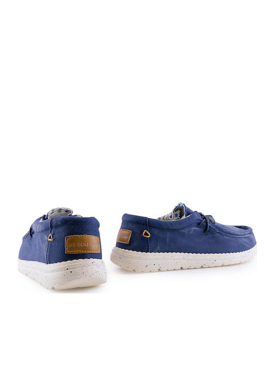 Leder Herren Mokassins in Blau Farbe