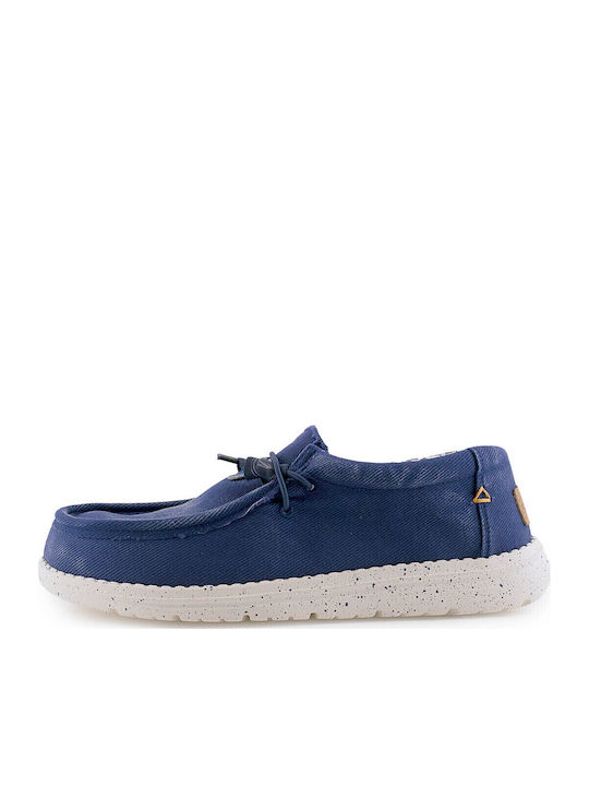 Leder Herren Mokassins in Blau Farbe