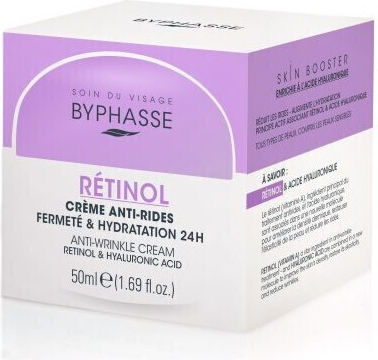 Byphasse Αnti-aging & Moisturizing 24h Night Cream Suitable for All Skin Types with Hyaluronic Acid / Retinol 50ml