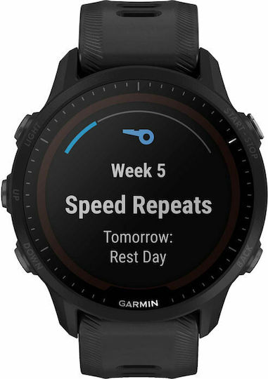 Garmin Forerunner 955 Solar 46mm Waterproof Smartwatch with Heart Rate Monitor (Black)