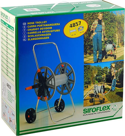 Siroflex Wheeled Garden Hose Box for Hose up to 50m with Rewind Handle