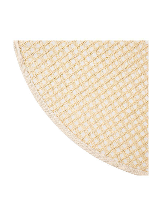 Round Wicker Placemat Rivi White 38cm