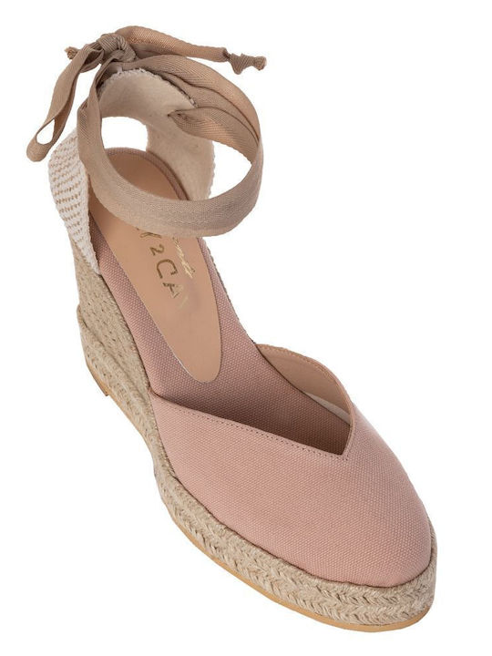 Sante Platforme dama în stil espadrile Nude