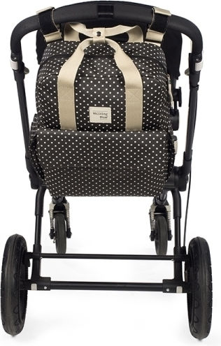 Walking Mum Diaper Bag Emily Black 28x12x37cm.
