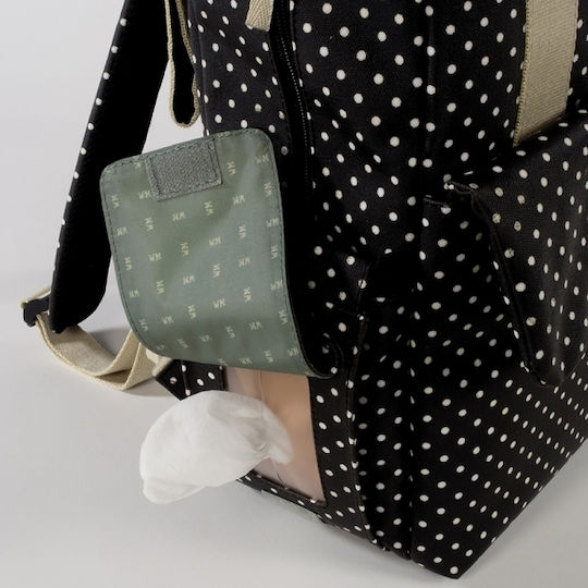 Walking Mum Diaper Bag Emily Black 28x12x37cm.