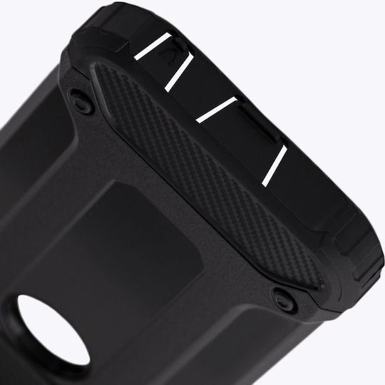 Techsuit Hybrid Umschlag Rückseite Kunststoff Schwarz (iPhone 5/5s/SE)