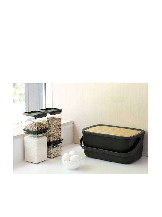 Brabantia Cradle-to-Cradle Ψωμιέρα με Καπάκι από Bamboo Dark Grey