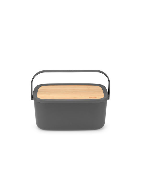 Brabantia Cradle-to-Cradle Ψωμιέρα με Καπάκι από Bamboo Dark Grey