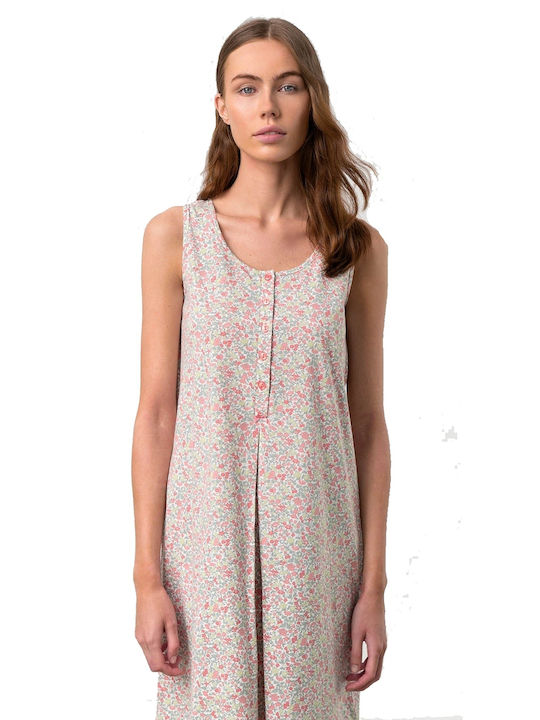 Vamp Summer Cotton Women's Nightdress Pink