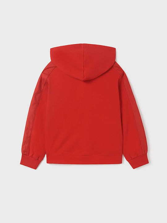 Mayoral Boys Hooded Sweatshirt with Zipper Red