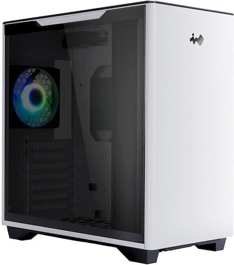 In Win A5 Gaming Midi Tower Κουτί Υπολογιστή με Πλαϊνό Παράθυρο Λευκό