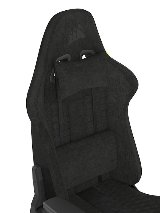 Corsair TC100 Relaxed Υφασμάτινη Καρέκλα Gaming με Ρυθμιζόμενα Μπράτσα Μαύρη