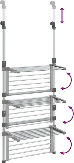 vidaXL Klappbarer Hängender Kleiderständer aus Aluminium 50x25cm