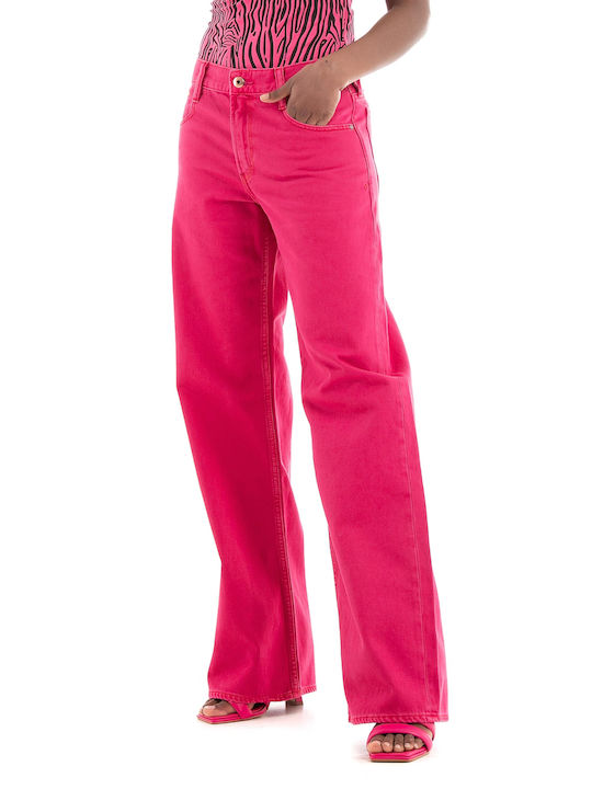 G-Star Raw Judee Women's Jean Trousers in Straight Line Fuchsia