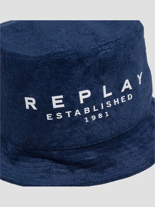 Replay Frauen Stoffartig Hut Eimer Marineblau