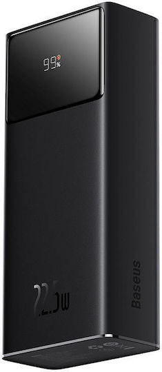 Baseus Star-Lord Power Bank 30000mAh 22.5W с 2 USB-A порта и USB-C порт Черен