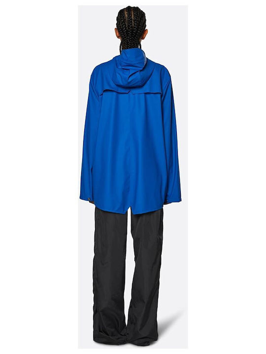 Rains Women's Short Lifestyle Jacket for Winter Blue