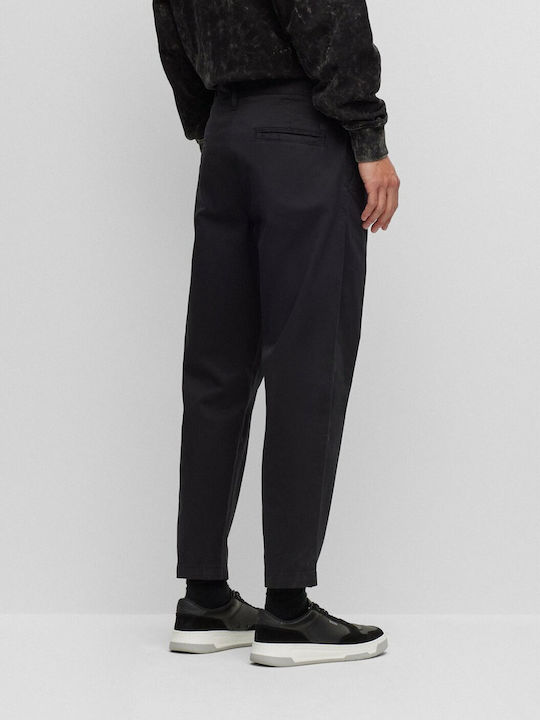 Hugo Boss Men's Trousers Chino Elastic in Slim Fit Black