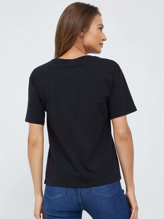 Vero Moda 10270981 Γυναικείο T-shirt με V Λαιμόκοψη Μαύρο