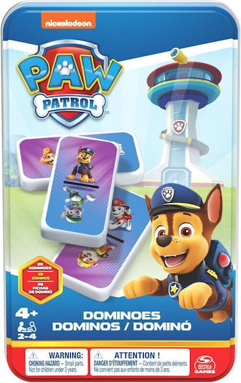 Επιτραπέζιο Παιχνίδι Paw Patrol Dominoes για 2-4 Παίκτες 5+ Ετών (EN) Spin Master