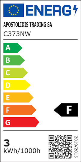 Diolamp Λάμπα LED 3W 100mm για Ντουί E14 και Σχήμα C37 Φυσικό Λευκό 270lm