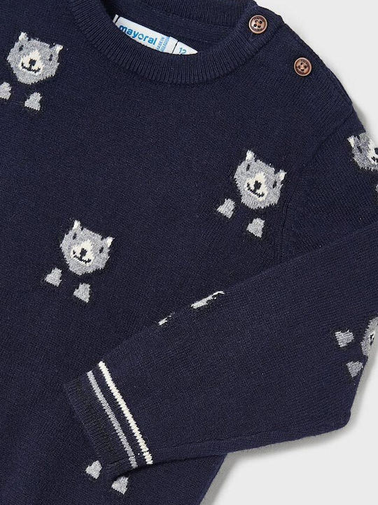 Mayoral Kids Sweater Long Sleeve Navy Blue