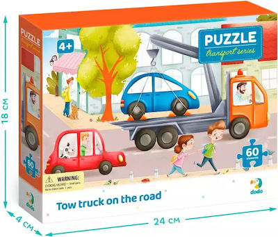 Puzzle pentru Copii Tow Truck On The Road pentru 4++ Ani 60buc Dodo