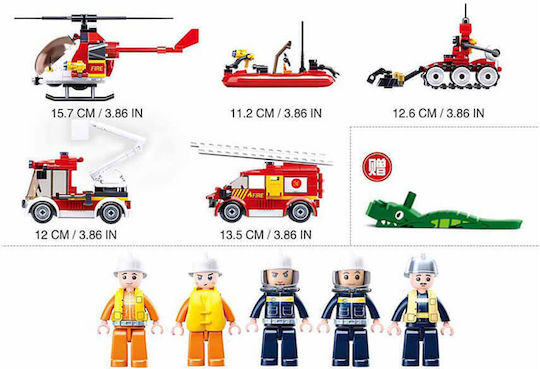 Sluban Blocks Fire Brigade Set for 6 - 12 Years 490pcs