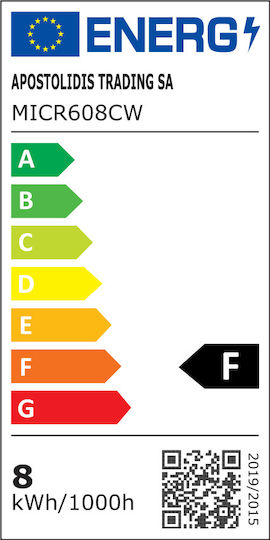 Aca LED Bulb 8W for Socket E27 and Shape A60 Cool White 740lm