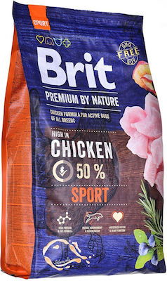 Brit Premium by Nature Sport 3kg Hrană Uscată pentru Câini Adulți cu Pui și Legume