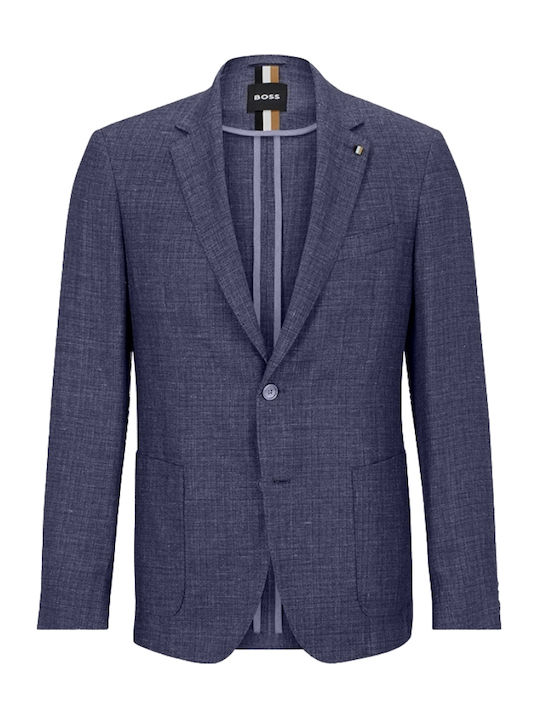 Men's Winter Suit Jacket Slim Fit Navy Blue